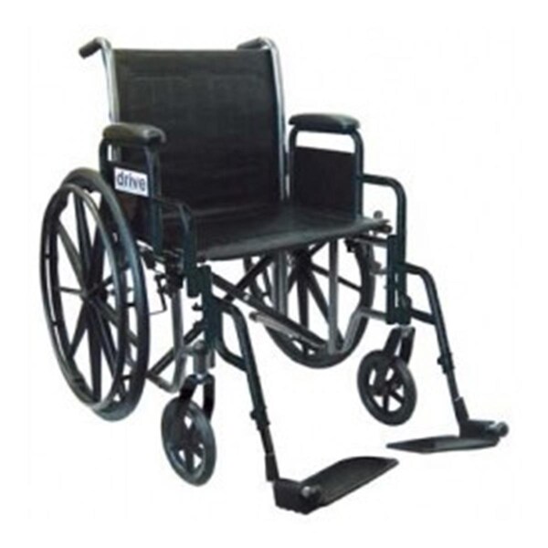Refuah Silver Sport 2 Wheelchair 20 Inch Silver Vein Detachable Desk Arm Swing Away Footrests RE63163 - main